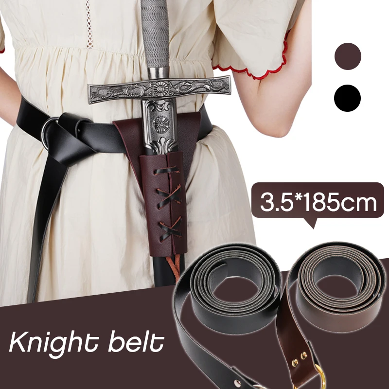 

Medieval Sword Belt Waist Sheath Scabbard Sword Holder Men Larp Knight Battle Weapon Costume Rapier Ring Belt Strap Holster Set