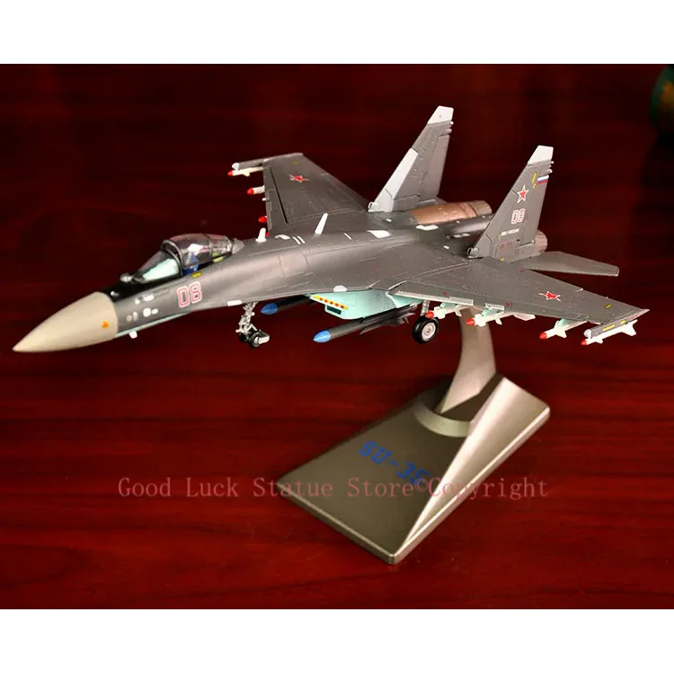 32 CM long Military enthusiast # 1:72 Russia air force modern Simulated aircraft SU-35 Fighter battleplane alloy Model statue