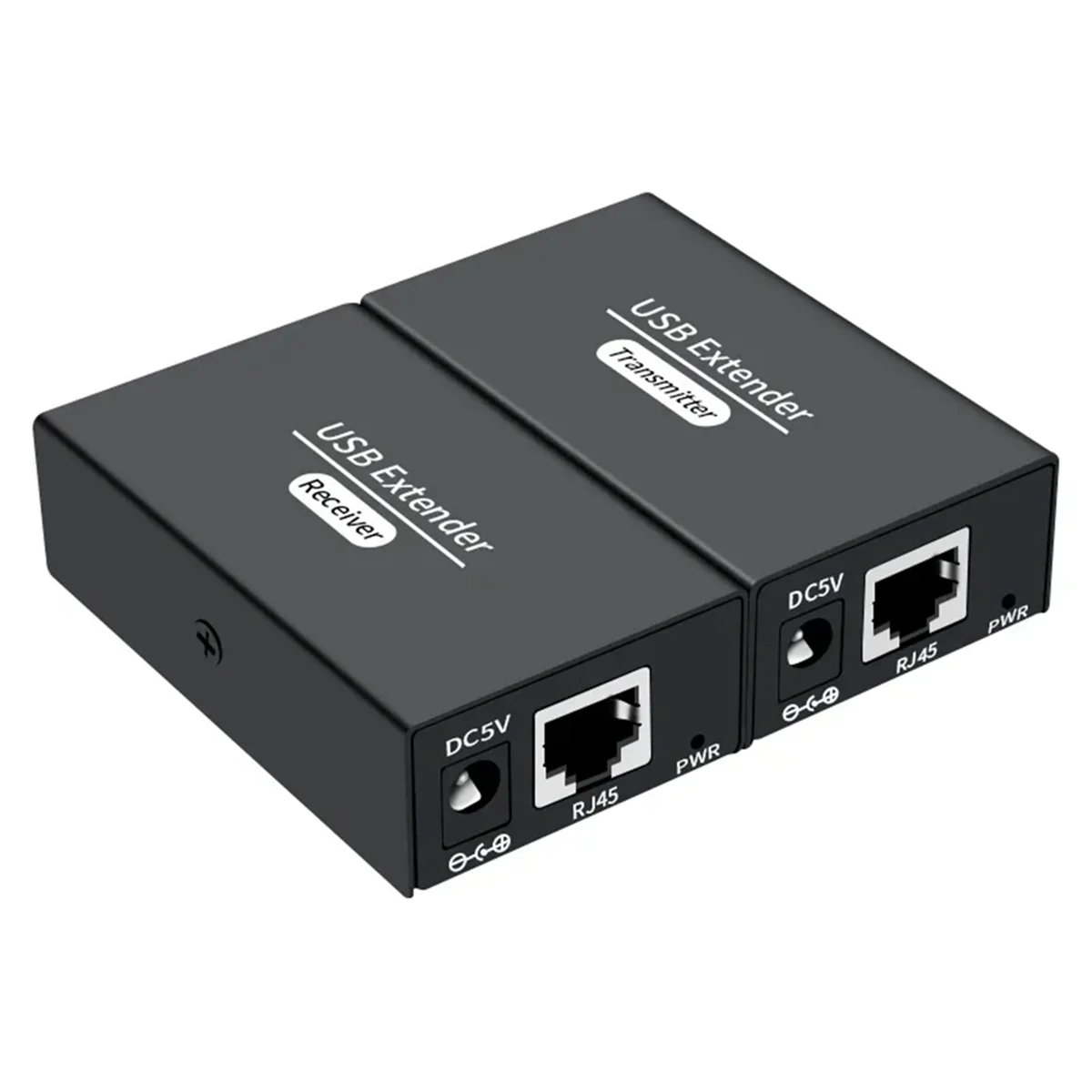 X61A_120M 4 Port USB Extender melalui Ethernet RJ45 Cat6 Hub Kabel US PLUG