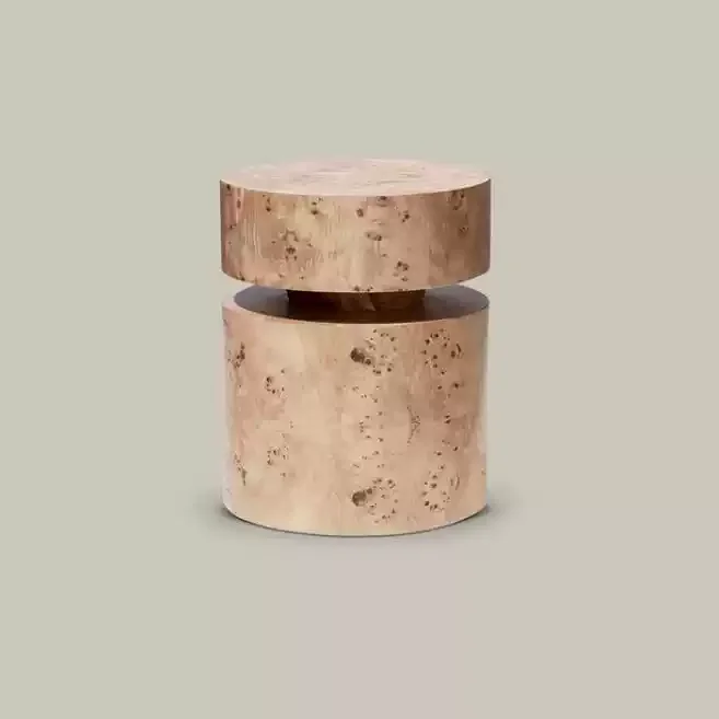 

Простой ретро-столик из массива дерева с круглой столешницей под кору, прочная традиционная мебель для дома, подходит для гостиной.