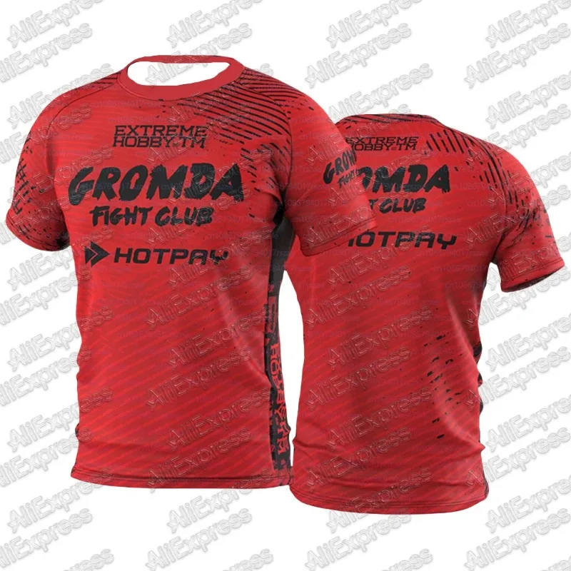 

2025 Trendy GROMDA BOXING Fan Exclusive Tops FIGHTWEAR Men and Women Agree Quick-drying Breathable Round Neck T-shirt MOTO