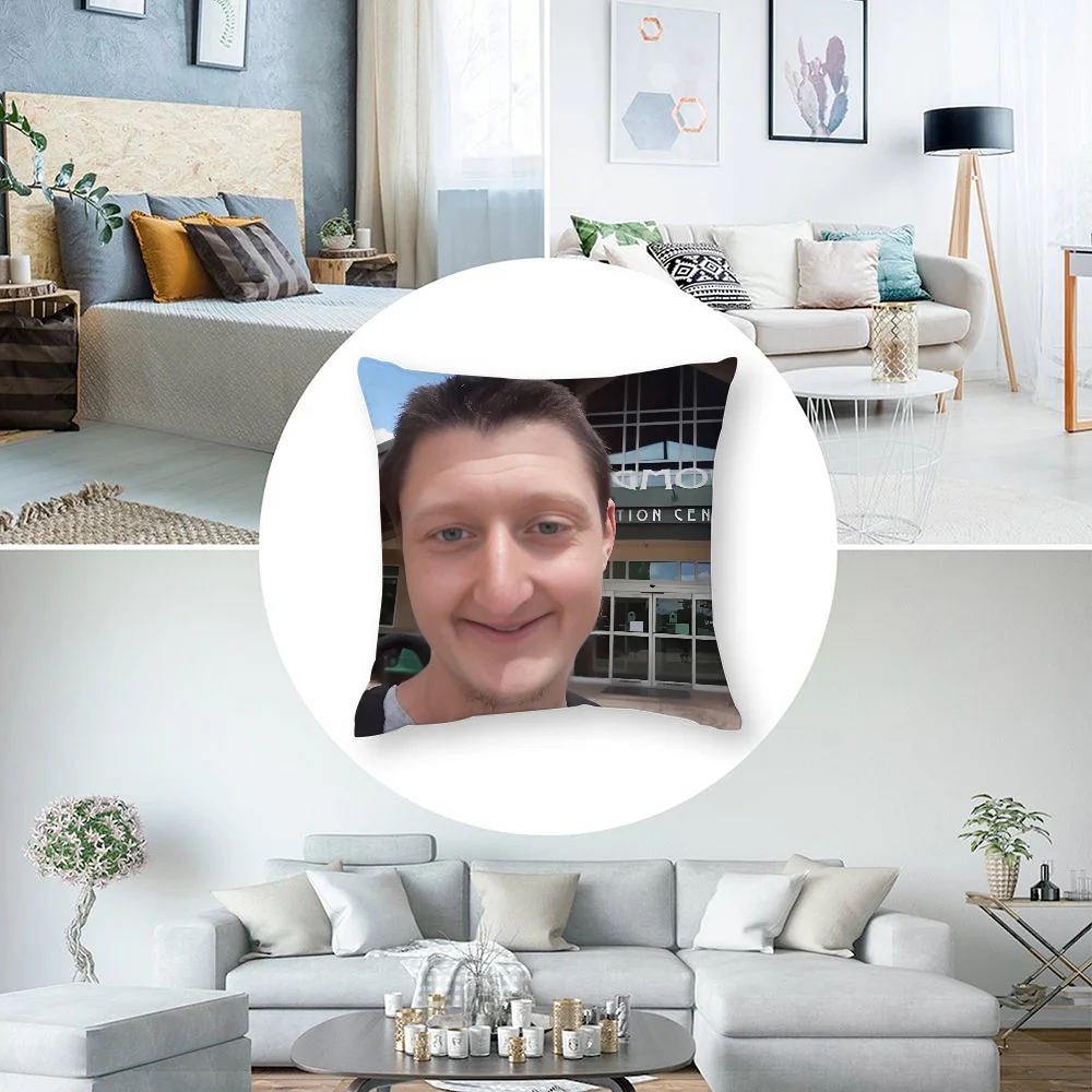 D-Daniel لارسون Selfie كيس وسادة ثلاثية الأبعاد طباعة ألياف البوليستر 45*45 سم أريكة المنزل رمي غطاء وسادة الديكور مهرجان هدية