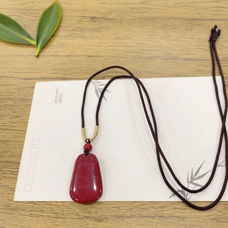 High-content mineral peace amulet , purple gold imperial sand pendant necklace men and women