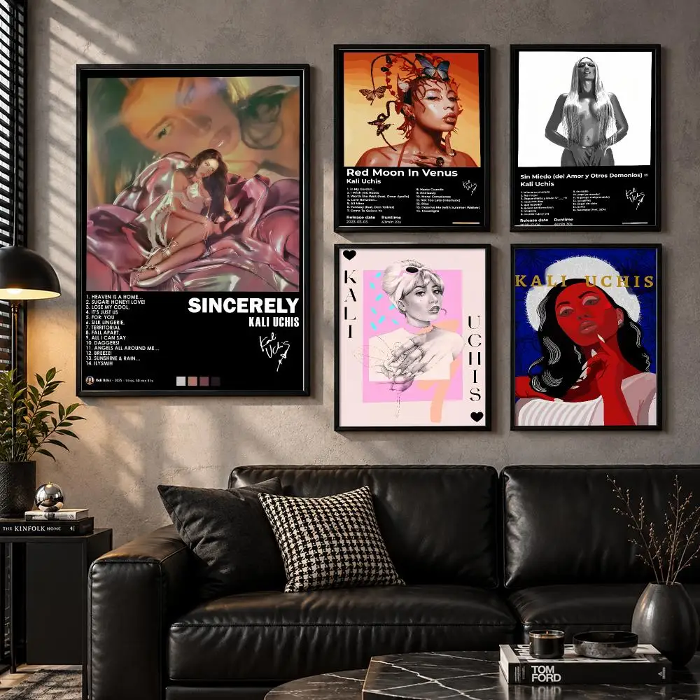 Kali U-Uchis Latest Music Album Cover Poster Wall Art Sticker For Living Room Bedroom Bar Home Decor Mural Painting Decoration