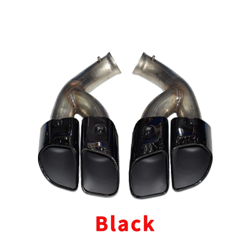 For 2015-2017 Porsche Cayenne Exhaust Tip Upgrade Four Outlet Muffler Tail Pipe Lossless replacement no welding required