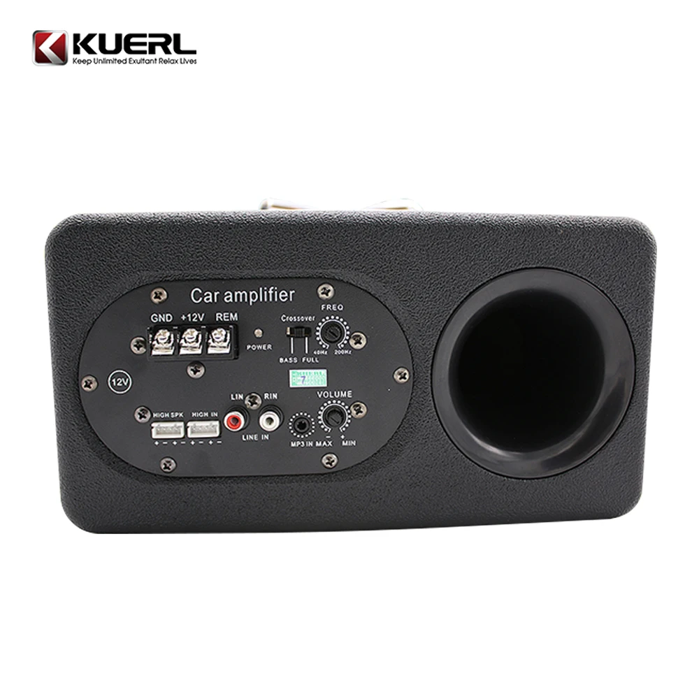 Wholesale 8 Inch Rectangle Slim Car Audio Subwoofer Portable 12V Car Woofer Box Subwoofer