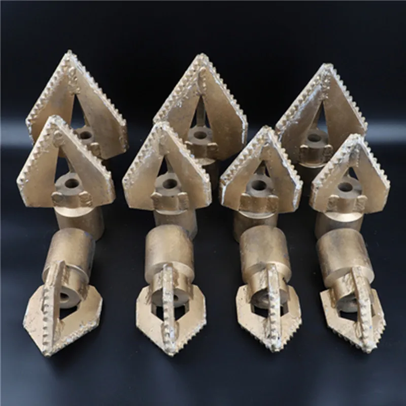 76 Twist DTH Drill Pipe Drill Bit 3 Blade Rock Drill Bit Water Well Three Wings Drilling Bit For Hard Rock