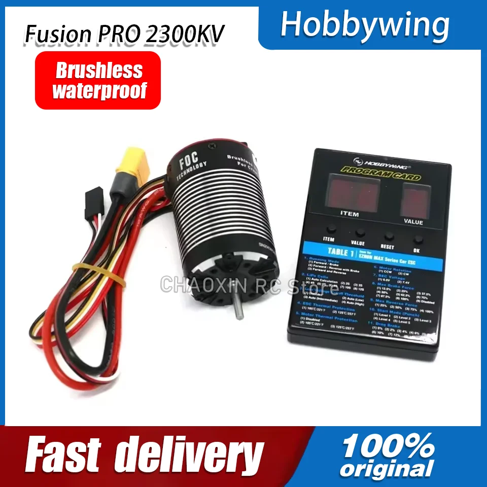 

Hobbywing RC Car Motor Fusion Pro 2-in-1 Combo Brushless Motor 2300KV – Cool Running, Waterproof for RC Crawler/Buggy Cars Part