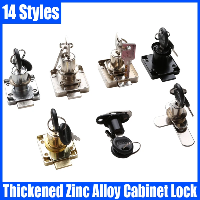 

1PC Thickened Zinc Alloy Cabinet Lock Drawer Lock With 2 Keys Mailbox Lock Office Desk Lock Cabinet Door Lock Furniture Hardware