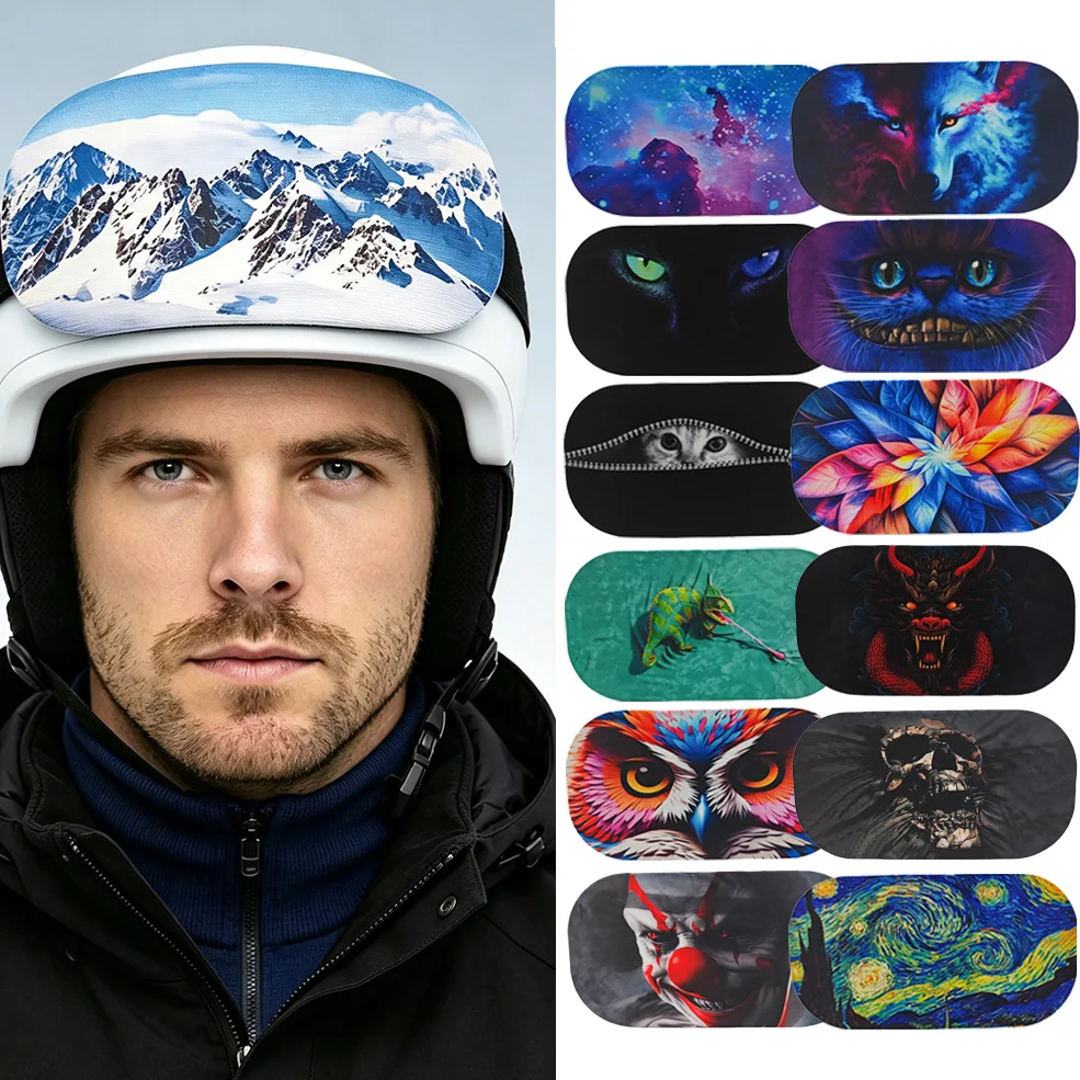 Dust‑Resistant Foldable Ski Goggle Cover, Skiers Snowboarders, Winter Skiing Block Dirt Scratches Portable Protective Case