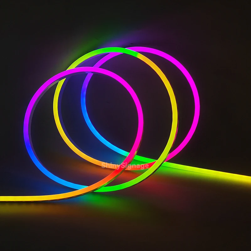 5 متر LED ماجيك اللون بكسل سيليكون أضواء النيون سيليكون نقي مقاوم للماء مرنة ضوء النيون انحناء 6x12 مللي متر لا بقعة USB التوصيل