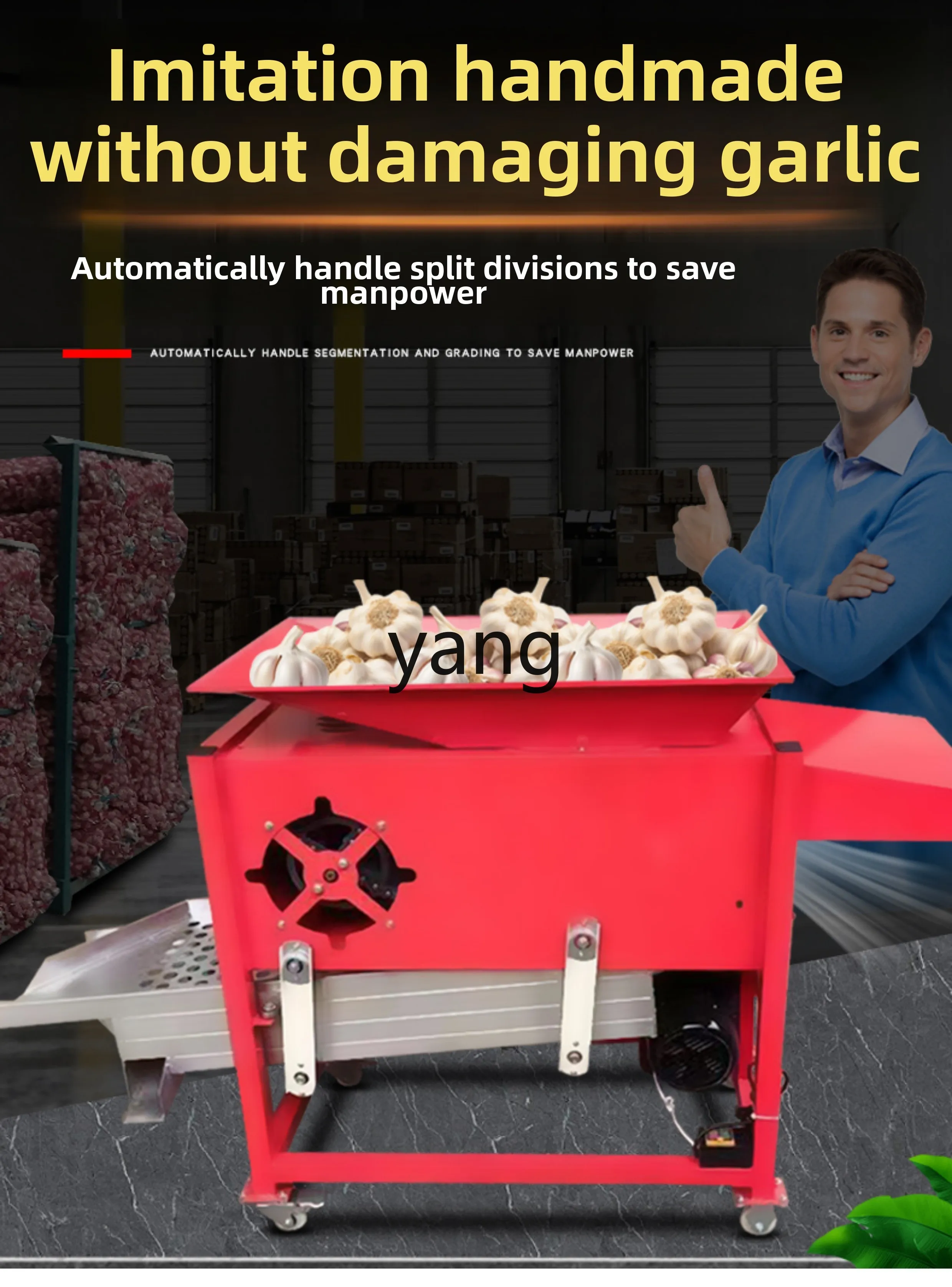 LMM garlic cloving machine automatic screening all-in-one machine imitation artificial garlic breaking machine