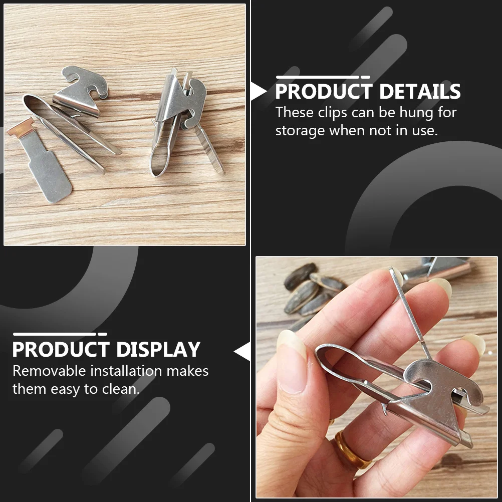 

5 pcs Stainless Steel Removable Easy Clean Corrosion Resistant Sunflower Shuckers Watermelon Pistachio Clips Nut Opening Tool