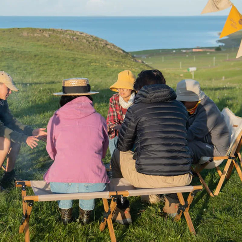 

Camping Chair Long Chair Portable Folding Camp Stool Lightweight Collapsible Double Chair Picnic Beach Marching Stool