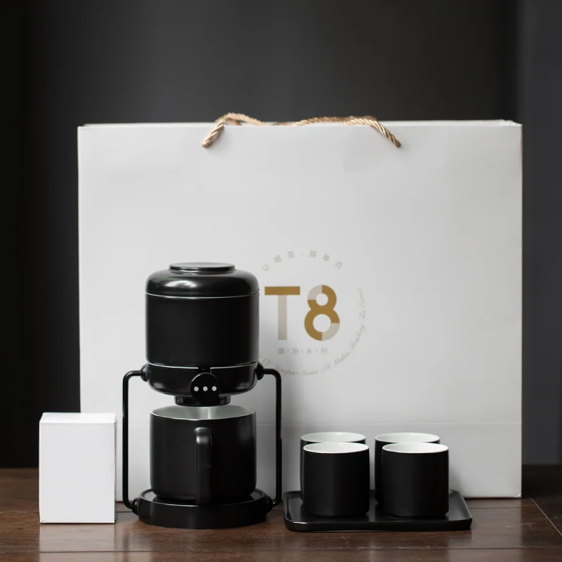 Automatic Tea Making Tool Lazy Man Kung Fu Tea Set Tea Pot Ceramic Constant Temperature Tea Cooking Office Small Set Tea Brewery