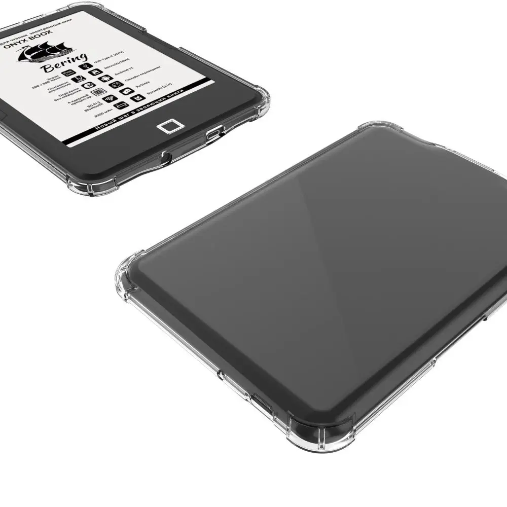 Airbag 6 inch e-Reader Case TPU Transparent Protective Shell for Onyx Boox P6/C63/C67/Bering/Magellan/Faust/Darwin/Caesar