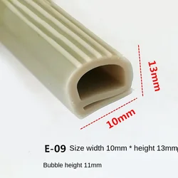 High Temperature Resistant Silicone Seal E Type Strip Red White E Shape Silicone Stirp Oven Freezer Door Oven Steaming