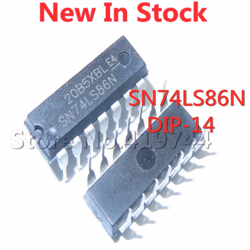 5ชิ้น/ล็อต SN74LS86N HD74LS86P 74LS86 SN74LS86AN DIP-14สี่ XOR Gate Logic ชิปสต็อกใหม่ IC