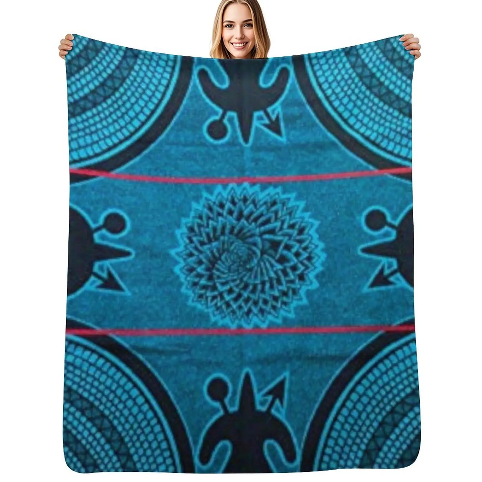 

Basotho blanket print Throw Blanket Shaggy Cute for sofa For Decorative Sofa Blanket