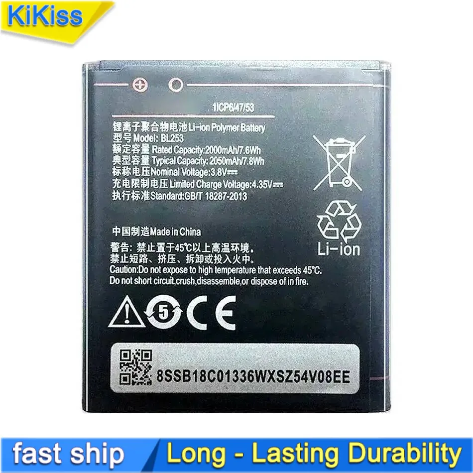 

Аккумулятор мобильного телефона BL253 2050 мАч для Lenovo A2010 Bateria A 2010 A2580 A2860 Vibe A 4,0 дюйма A1000 A1000m A 1000 BL 253 BL-253