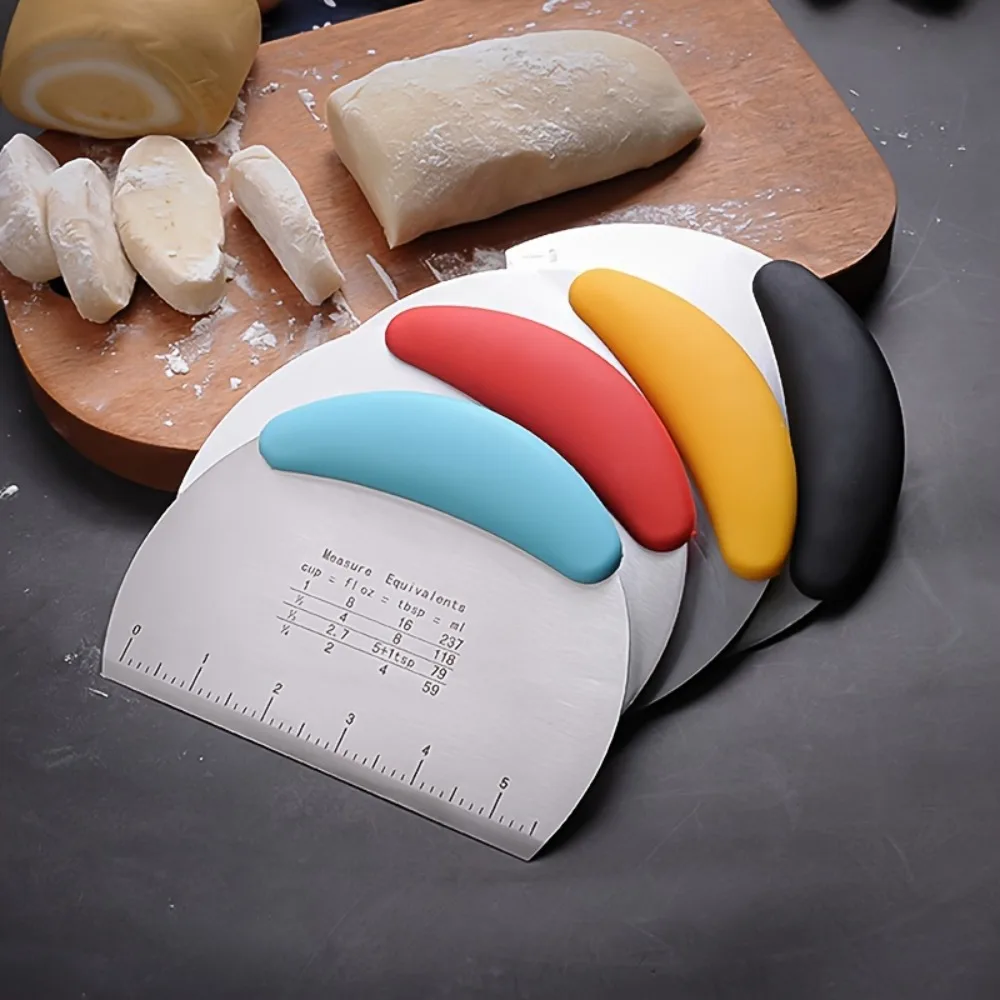 1Pc Stainless Steel Dough Scraper Cutter, Pastry Food Chopper Tool For Baking Bread Dough, Kitchen Utensil