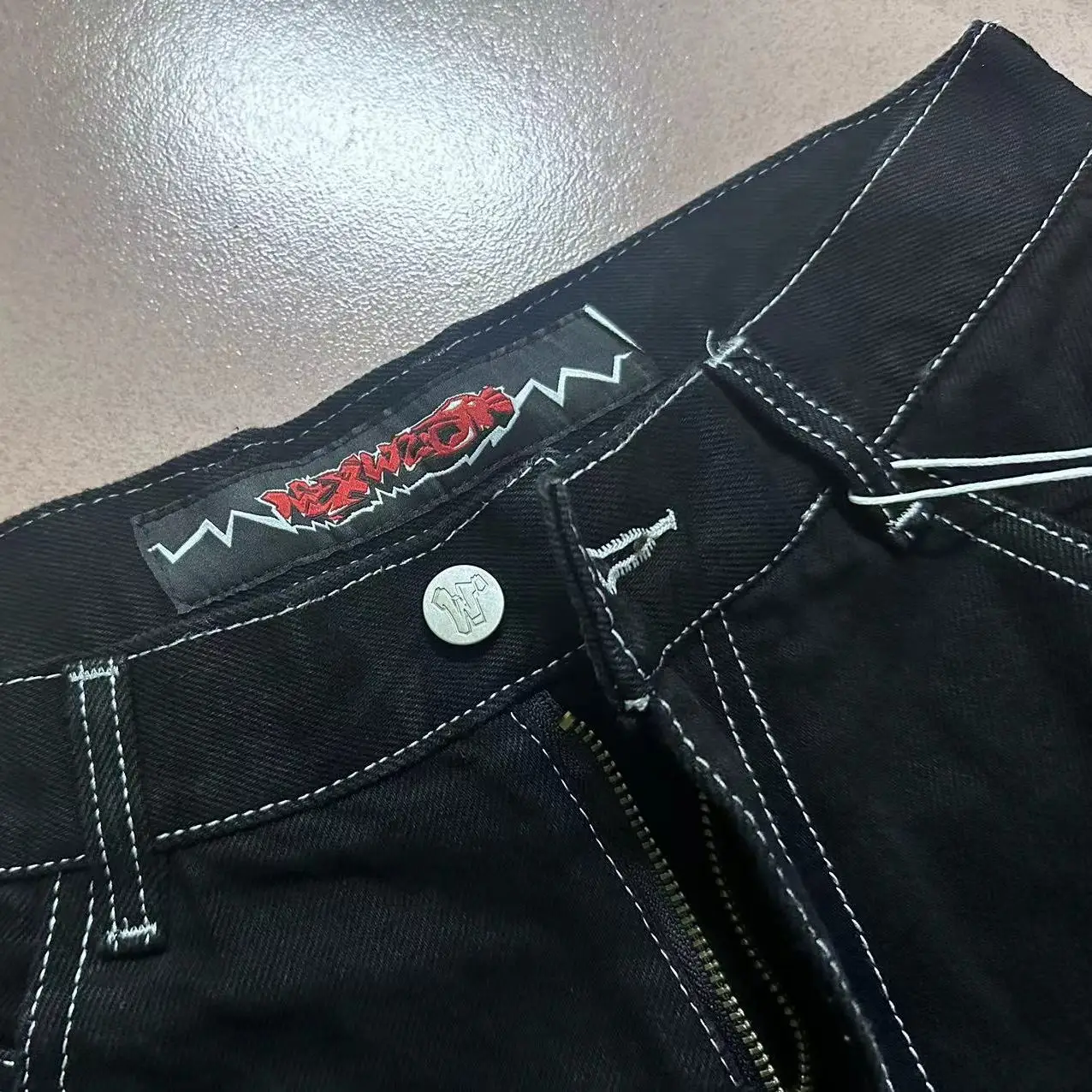 JNCO-Short de skateboard pour hommes et femmes, Jeans unisexes, Pantalon pentagramme, Pantalon cargo, Vêtements pour hommes