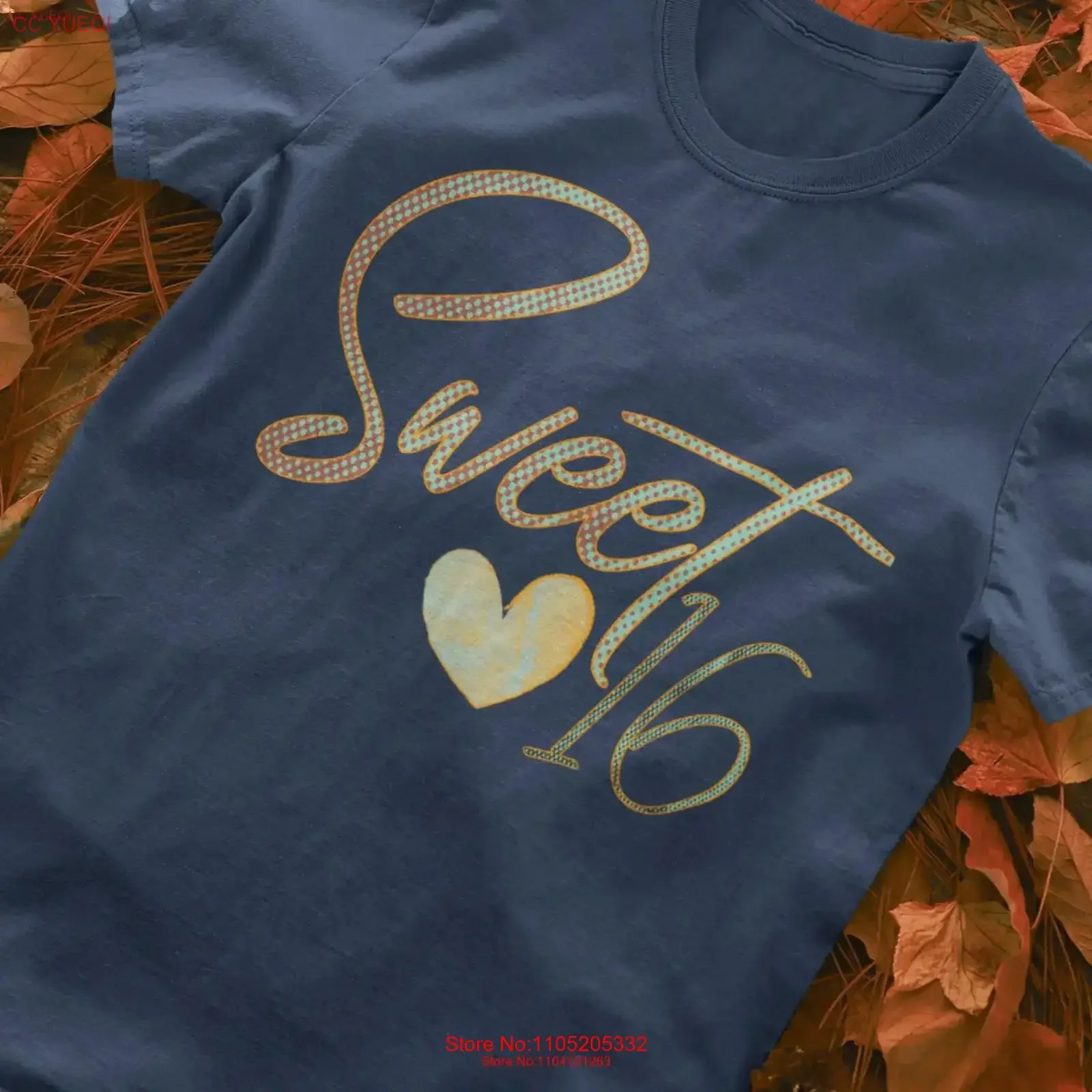 تي شيرت عيد الميلاد السادس عشر الحلو لعيد الميلاد 16 تي شيرت عتيق مغسول قليلاً ملابس مصممة مريحة وأنيقة ممتدة