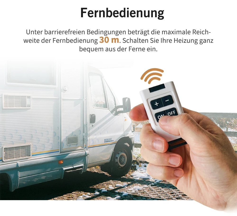 FDIK 230V 8 kW Dieselheizung mit Bluetooth-App; inklusive Netzteil und Fernbedienung; 12V/24V-Standheizung. – Detail 3