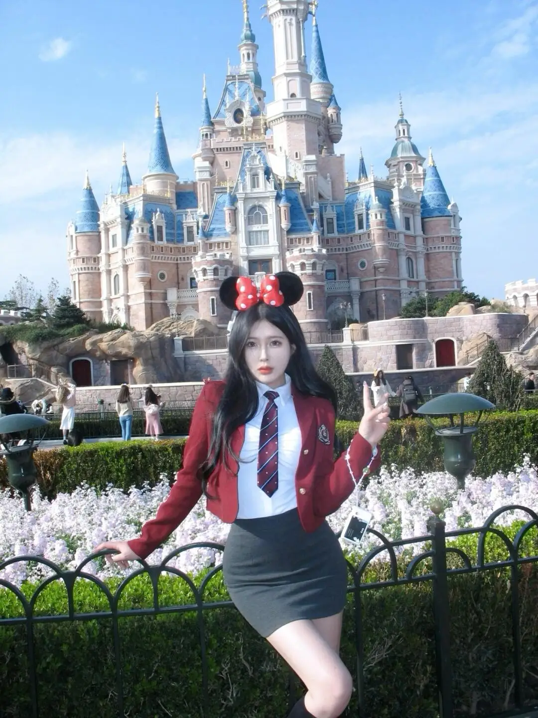 

School orm Sle JK Outfit Jaet Skirt irt loween Matching Set Women's Winter Long Sve Polyester Blend