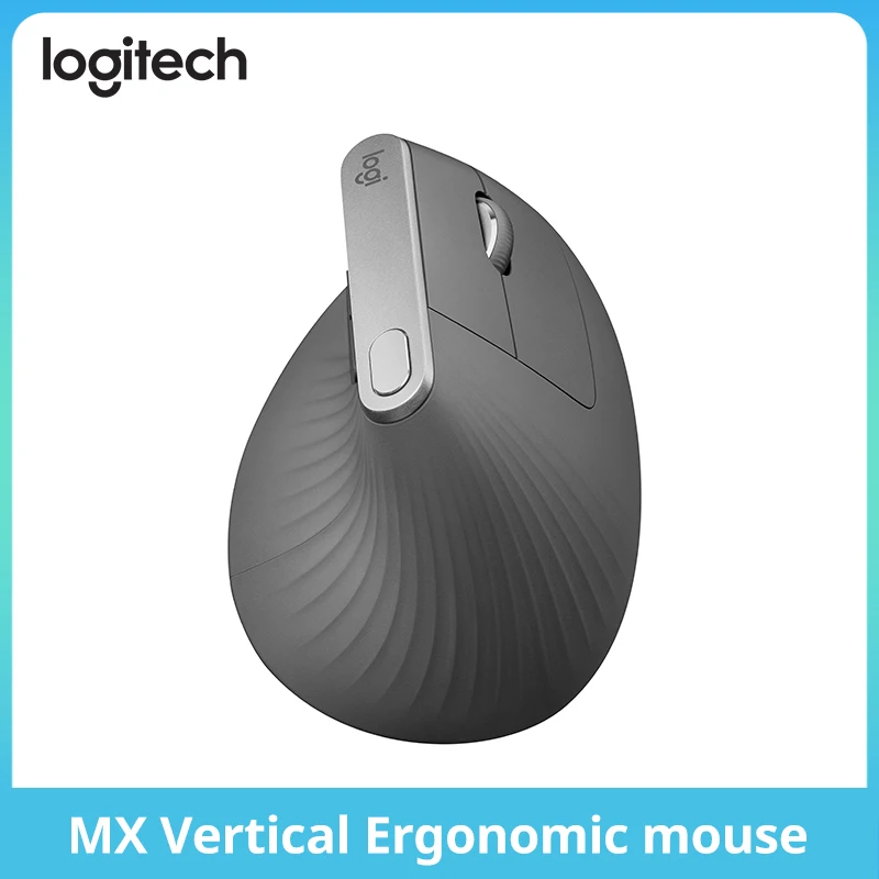 

Logitech MX Vertical Mouse, 4000 DPI, 2.4GHz, USB-C, 4 Programmable Buttons, Suitable for Office Use
