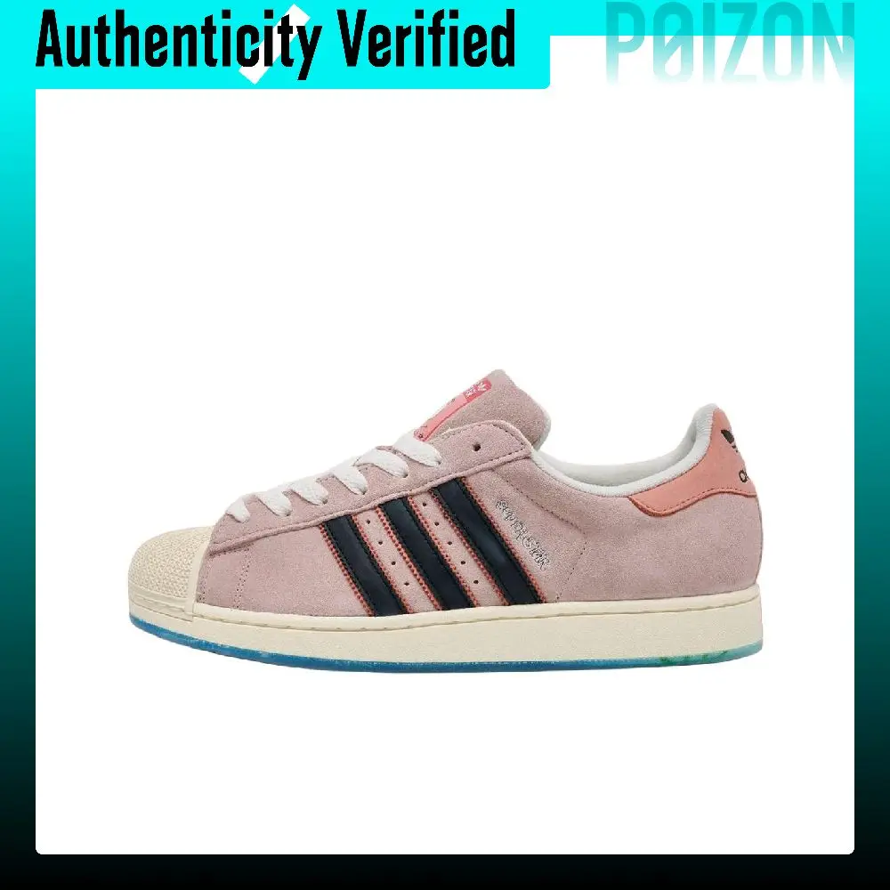 Adidas Originals x SPONGEBOB SQUAREPANTS SUPERSTAR Low top Skateboard Shoes Unisex Pink JQ6778