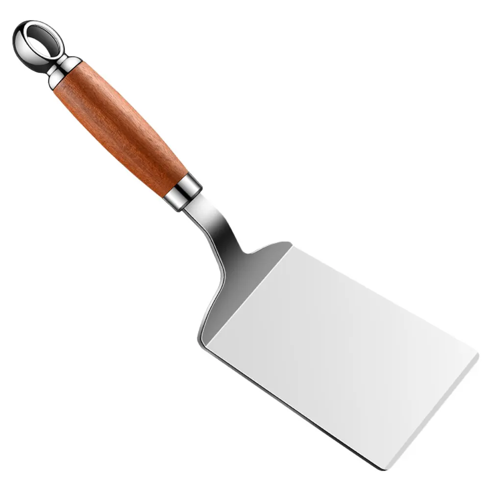

Stainless Steel Cooking Spatula Hamburger Turner Egg Flipper Beafsteak Teppanyaki Fish Metal Grill Tool Large Surface Smooth