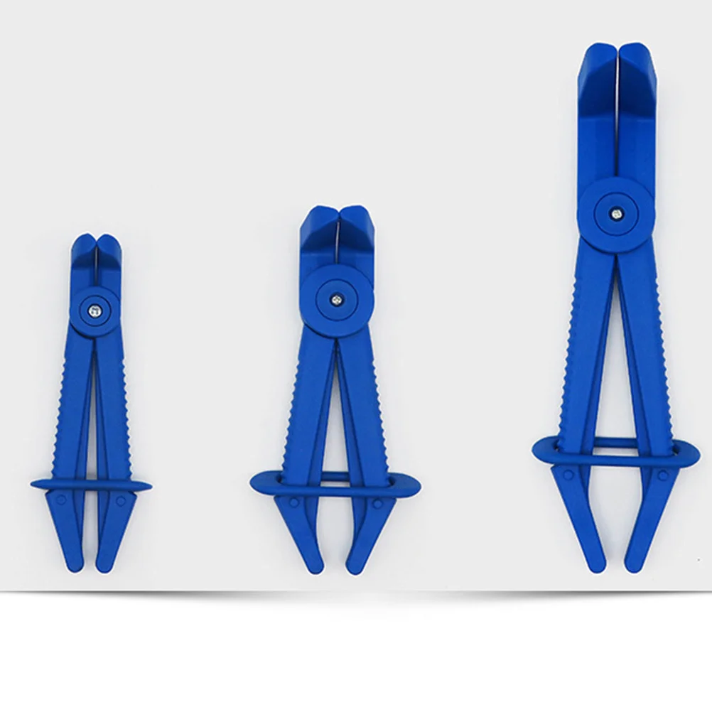 Pinze di intercettazione per tubi per auto da 3 pezzi Strumento di serraggio professionale blu per linee dei freni del carburante Riparazione del tubo del radiatore leggero