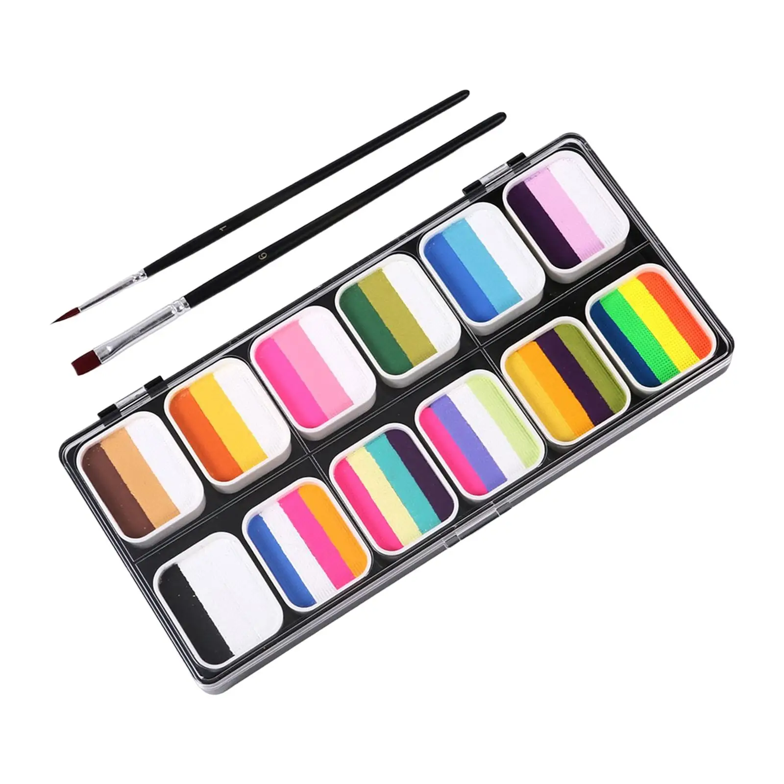 Painting Brushes Easy to Use Halloween Face Body Paint Set Painting Palette Makeup for Music Festivals Dancing Kids Party Adults