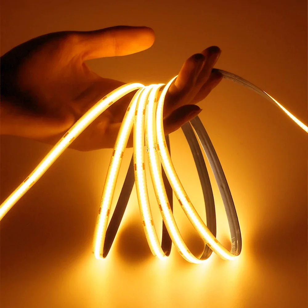 Ultra Thin FCOB LED Strip 4mm 5mm 8mm High Brightness Flexible Linear Light  Soft Light Bar DC12V 24V for Kitchen Counter