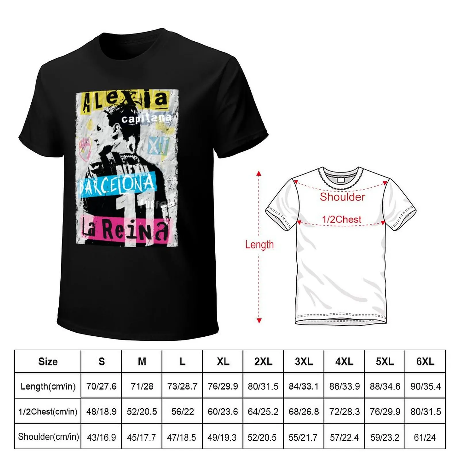 Alexia La Reina T-Shirt vintage basketball graphic tees oversizeds Aesthetic clothing shirts men graphic