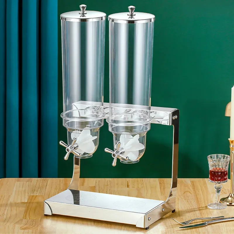 Stainless steel cereal machine buffet grain dispenser hotel breakfast storage tank oat machine grain separator