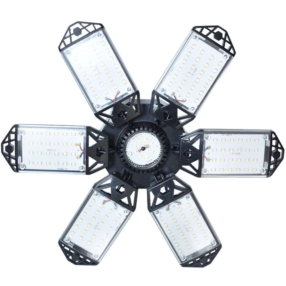 

2 Packs Led Garage Light 150W Canopy Tent Lamp E27 Base Foldable 270 Degree Adjustable Panel Durable For Night Market Camping