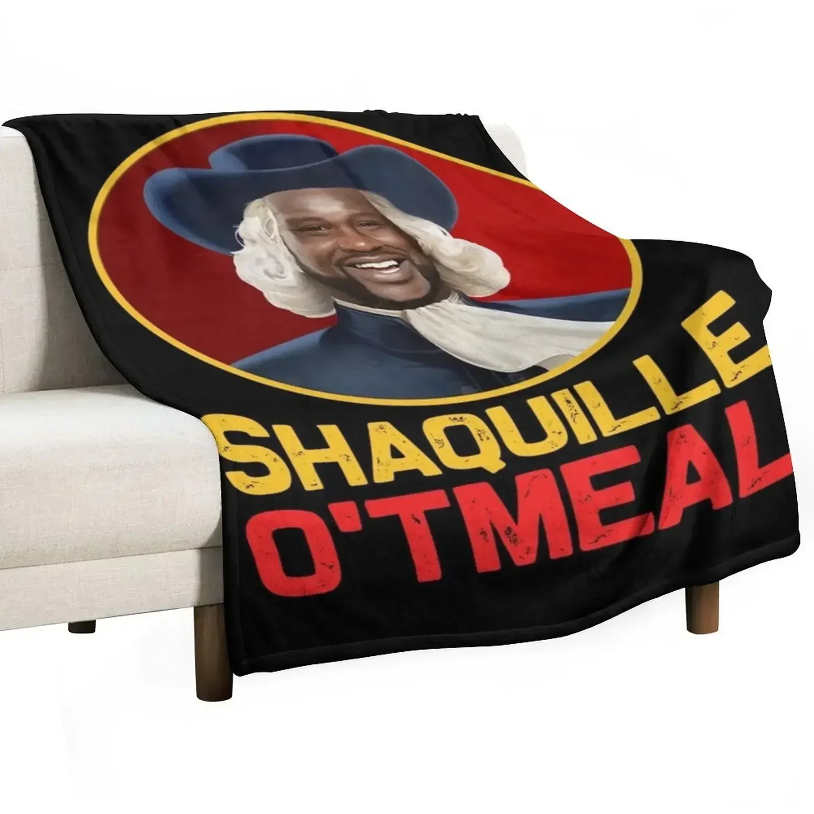 Shaquille Oatmeal T Shirt Funny Shaquille O'tmeal Throw Blanket Stuffeds Heavy Decoratives Personalized Gift Blankets