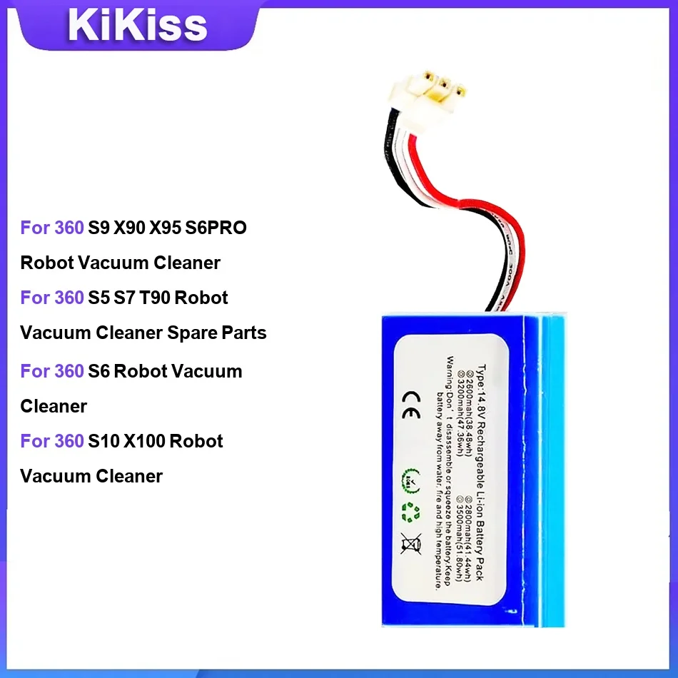 Battery For 360 S9 X90 X95 S6PRO S5 S7 T90 S6 S10 X100 obot Vacuum Cleaner