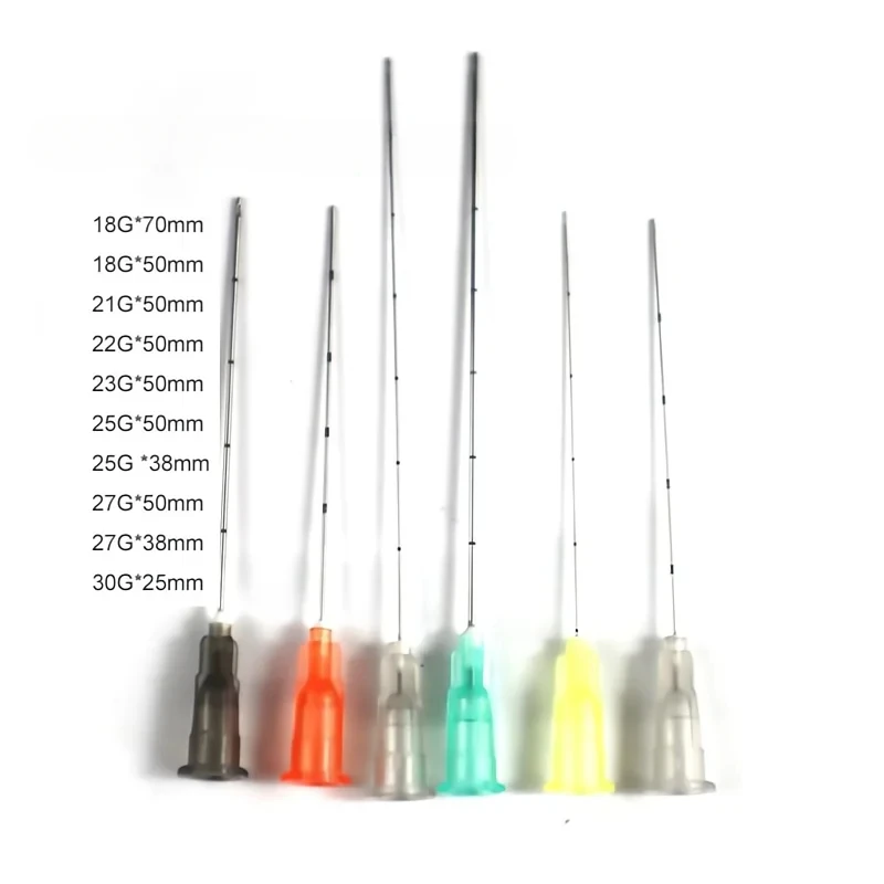 10Pcs Disposable Blunt-tip Cannula  Blunt Fine Micro Body Piercing Needles Cannula for Syringe Filler Injection Hyaluronic