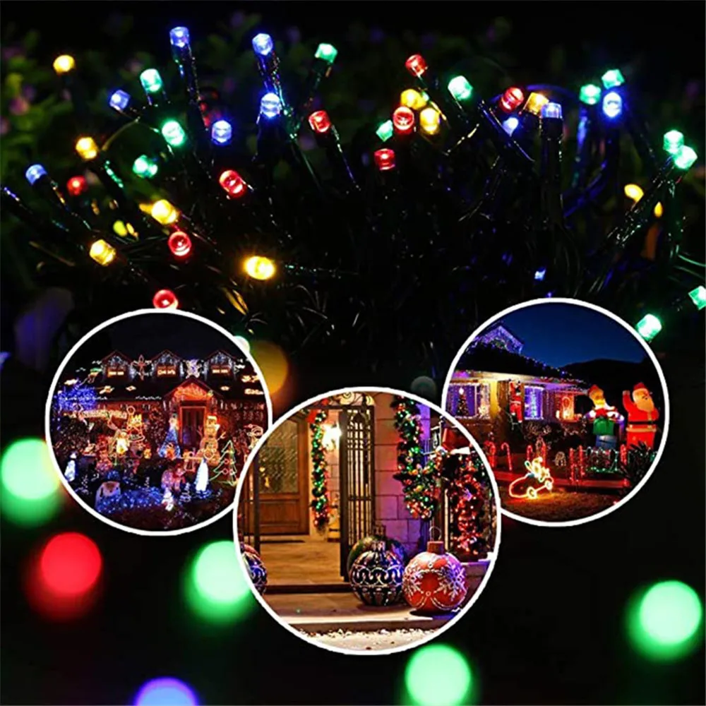 LED solar full sky star light string outdoor waterproof camping courtyard light holiday decoration light Party Home Decoration