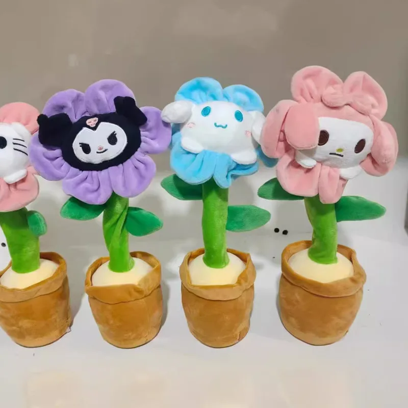 New Kuromi Melody Cinnamoroll Cute Plant Cactus Can Learn to Speak, Sing, Dance, Children's Toys, Giving Gifts to Boys and Girls