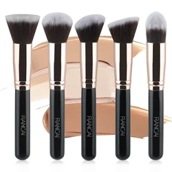Foundation Brush, 1/5pcs Wooden Handle Reusable Multifunctional Cosmetic Brush For Making Up