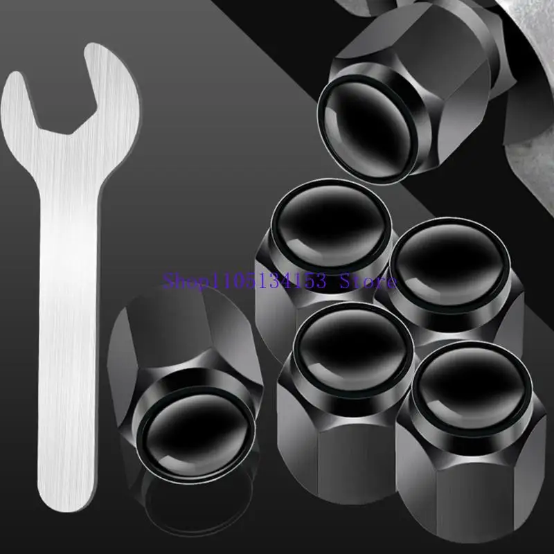 

hg89 8pcs Metal Tire Valves Caps Hexagonal Tire Valves Caps for Motorcycles Bike