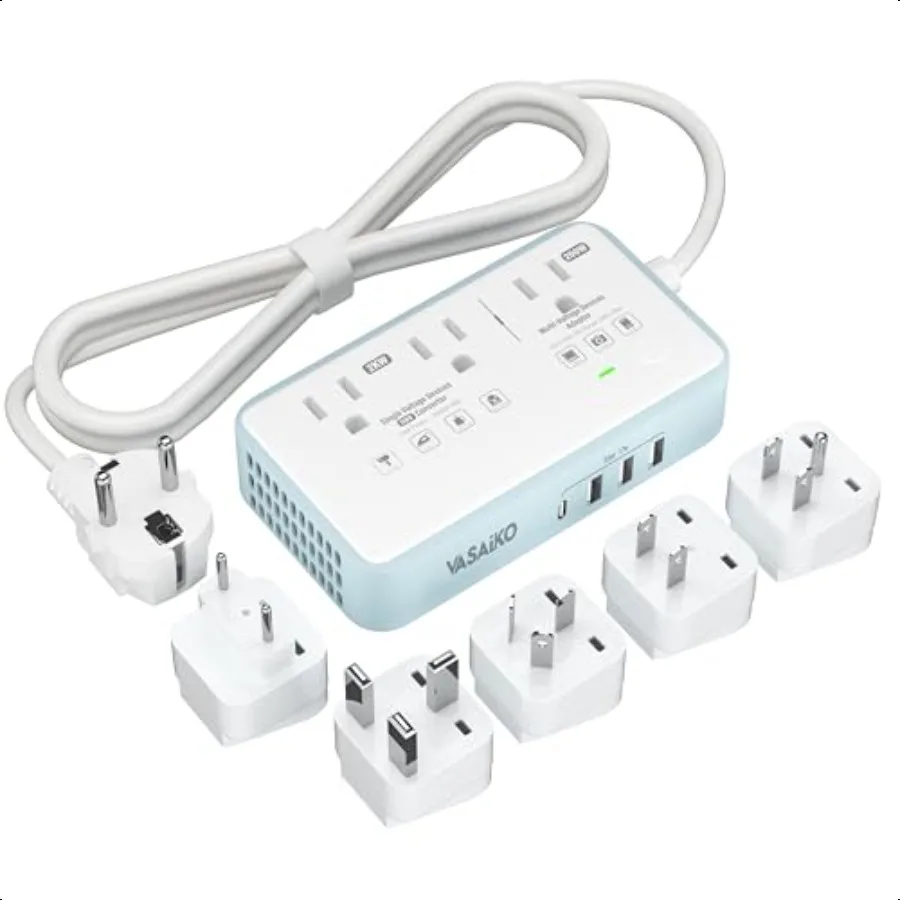 

220V to 110V Voltage Converter US to Europe 2000W Max International Power Converter with 4 USB Charging Power Converter for Eur