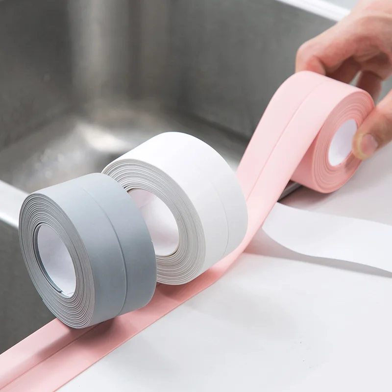 Bathroom and Kitchen Waterproof Tape Scalable Sealed Waterproof Tape Sink Edge Sealed Waterproof Tape Bathroom and Kitchen Tools