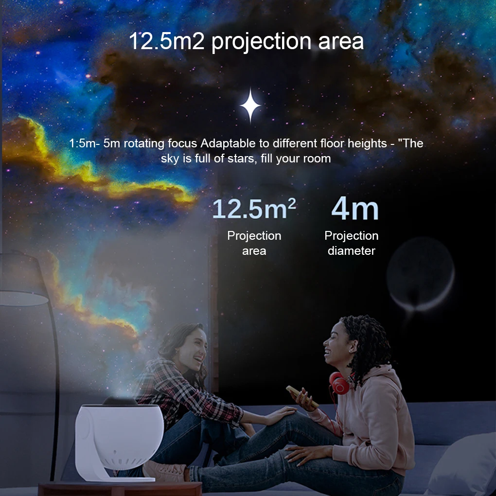 Imagem -02 - Star Projector Night Light Rotate Starry Sky Projection Lamp Projeção Decorativa Presentes para Quarto Decoração de Festa em Casa 12 em 1