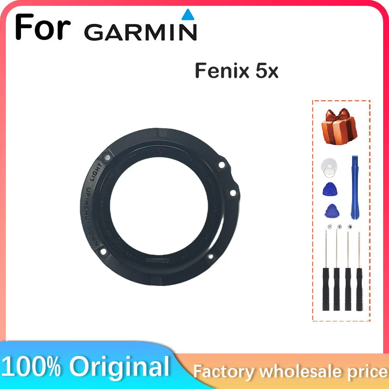 New Frame For Garmin Fenix 5x Smart Watch LCD Screen with Frame + Cover Glass Repair Parts Replacement