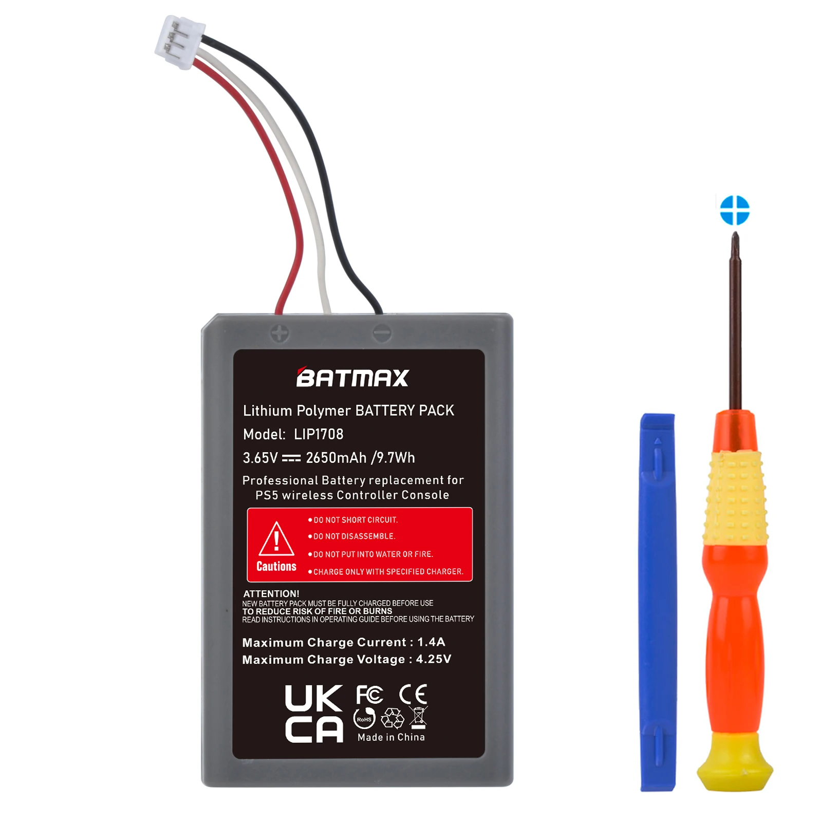 Batmax PS5 LIP1078 battery 2650mAh for Sony PS5  PlayStation 5 DualSense CFI-ZCT1W Wireless Game Controller